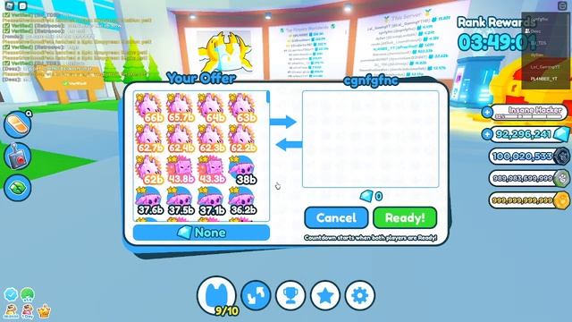ROBLOX Pet Simulator Trading on traderie and stuff! смотреть онлайн