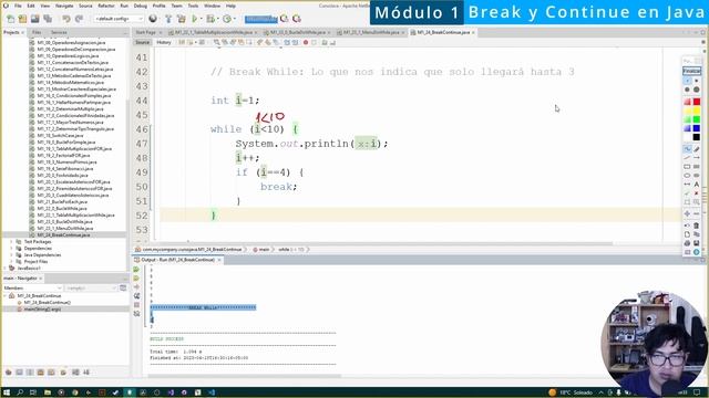 CURSO DE JAVA DESDE CERO - Lección 42 : Break y Continue en Java смотреть онлайн