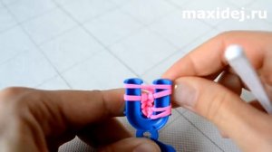 Сердце из резинок на рогатке ~ Как сплести брелок СЕРДЦЕ из резинок для начинающих