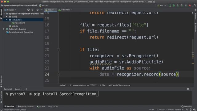 [Python Project] Speech Recognition with Python and Flask смотреть онлайн