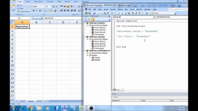 Part - 2 | VBA Macro in excel | Cell Referencing , Msgbox and Shortcut for Macro смотреть онлайн
