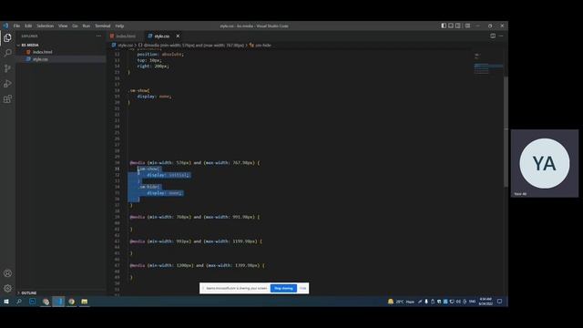 Media queries and breakpoints in HTML, CSS and Bootstrap (Contd...) смотреть онлайн