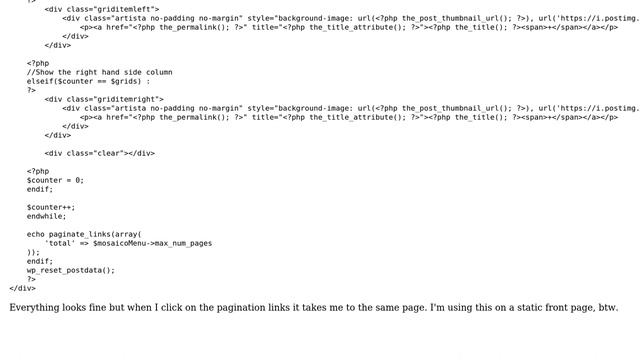 Wordpress: Custom Query Pagination not working on static front page смотреть онлайн