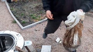 Витопка мерви и воска центрифугой из стиральной машинки ч3