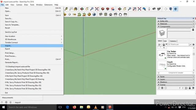 How To Import AutoCAD File In Sketch up смотреть онлайн