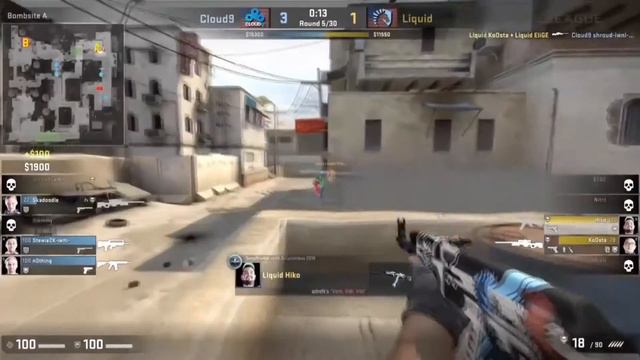 CS:GO - Koosta Misplay vs Cloud9 @ ELEAGUE Season 1 смотреть онлайн