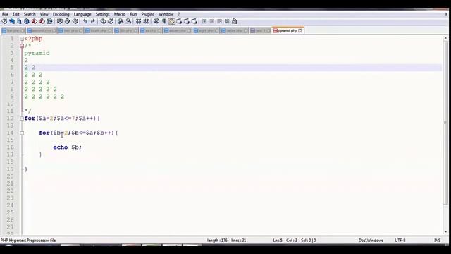 Learn PHP Full Bangla Tutorial Part 23 HD Pyramid program in PHP смотреть онлайн
