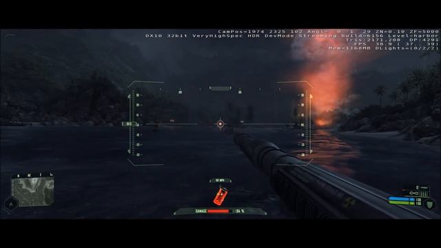 Crysis Harbor Nuclear Test. I7 950 @ 4.08ghz and gtx 580 смотреть онлайн