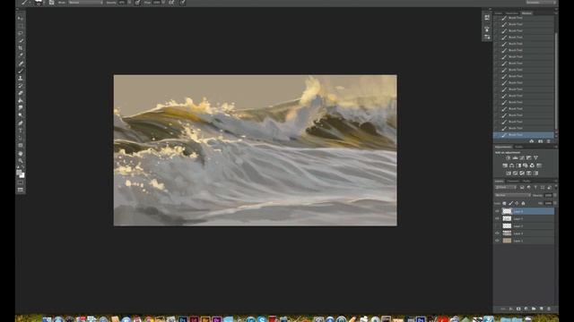 Wave Speed Paint in Photoshop Time Lapse смотреть онлайн