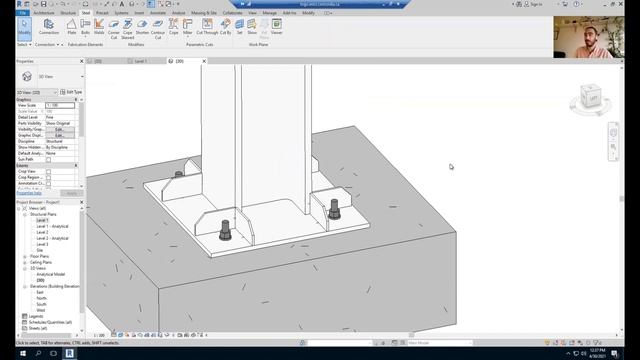 3D Detailing of Column Base Plate in Autodesk Revit смотреть онлайн