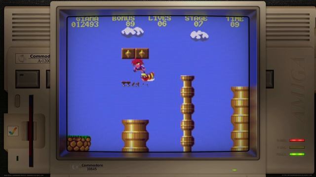Giana Sisters Special Edition AGA (remake/hack) on Amiga 1200 + C1084S - Mega Bezel Commodore Pack смотреть онлайн