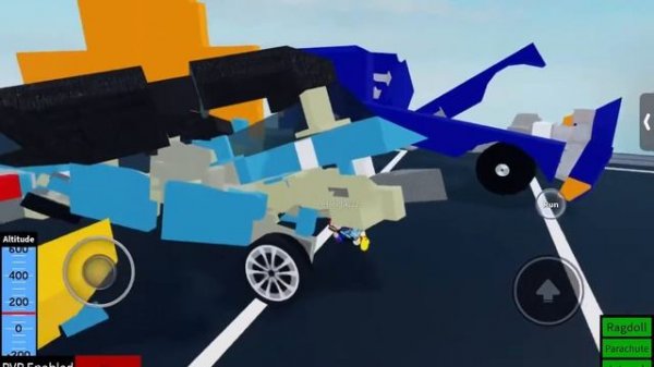 ROBLOX PLANE CRAZY: Car crash test 2