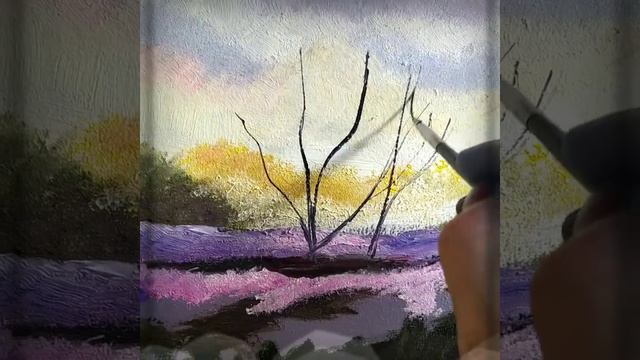 Закатный Прованс ? #картина_маслом #лаванда #Прованс #Provence #lavender #sunset #еlenka_painting? смотреть онлайн