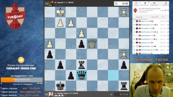 ТИТУЛЬНЫЙ ВТОРНИК!! Играет МАГНУС КАРЛСЕН, ЖИГАЛКО, МАМЕДОВ!! Шахматы. На Chess.com & Lichess.org