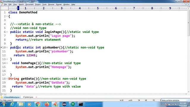 Method and Types of Method Core Java Online Session смотреть онлайн