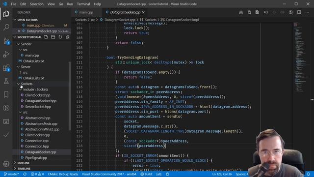 Introduction to TCP/IP and Sockets, part 2: Example code Walk-Through смотреть онлайн