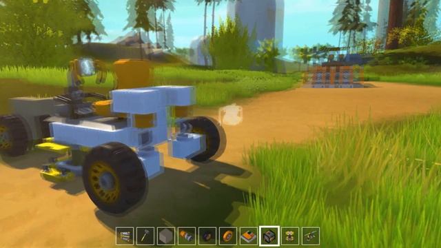 Игра конструктор Scrap Mechanic. 2 Делаем трицикл