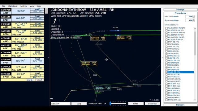 Global ATC Simulator - EGLL - London Heathrow Airport - Rush Hour Challenge смотреть онлайн