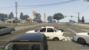 GTA 5 моды - Гонки на русских тачках - ПРИОРА ПРОТИВ СЕМЕРКИ