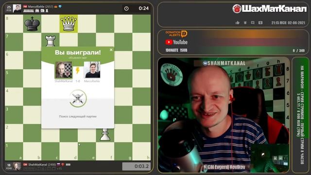 20210602 ТУРНИР Arena Kings Week 4 и ТЕСТ KasparovChess и LevitovChess СТРИМ ШахМатКанал Шахматы