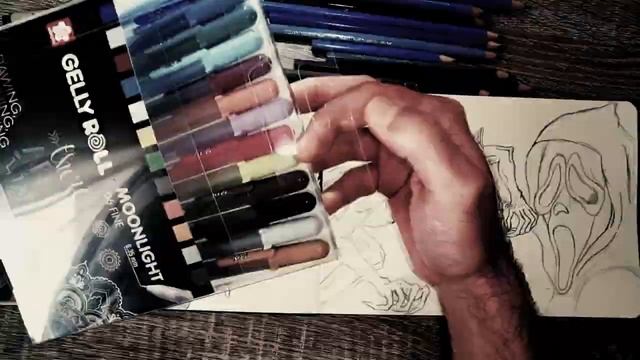 I Draw HORROR Characters In My Sketchbook! | Pennywise- Ghostface - Stranger Things- The Ring | お絵描