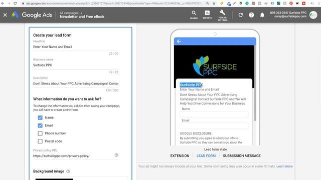 Google Ads Lead Form Extensions Tutorial and Example смотреть онлайн