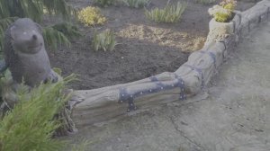 как  сделать бордюр для дорожки  на  даче.  из  арт  бетона.  работа  мастера Александра с  г  Киев