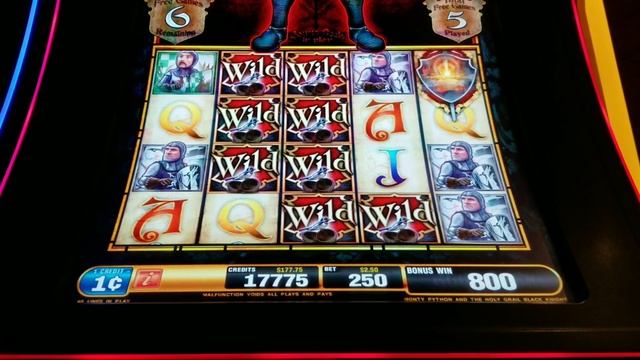 BIG WIN!!! MONTY PYTHON And The Holy Grail Slot Machine- The Black Knight Compilation #2 смотреть онлайн