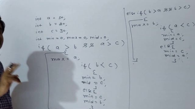 How do you find the minimum , maximum and Middle of 3 numbers in java? смотреть онлайн