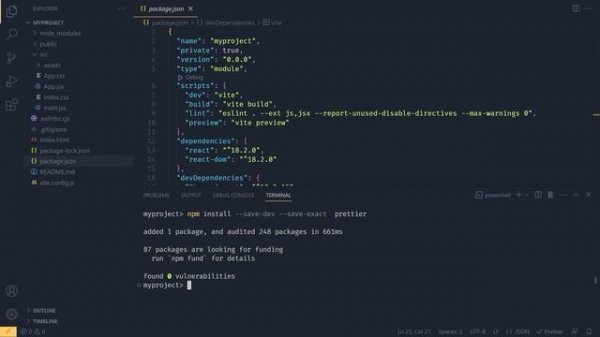 Vite React App with EsLint & Prettier in VSCode (2023)