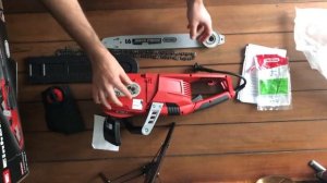 Elektro Kettensäge, Einhell GE-EC 2240 S, 2200 W  auspacken, unboxing, منشار كهربائي