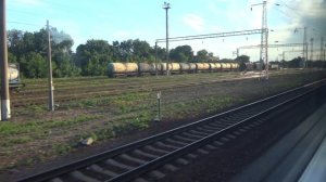 Вечерний Ростов из окна поезда.