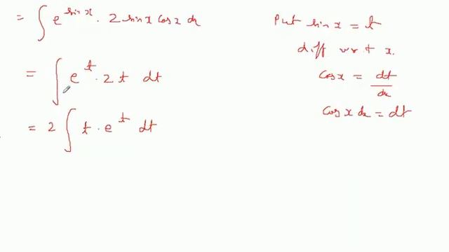 integrate e ^ sin x * sin 2x dx को ज्ञात करें смотреть онлайн
