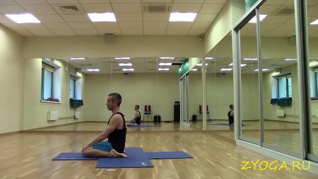 Переход из позы Супта Вирасана в позу Вирасана / Transition from Supta Virasana to Virasana смотреть онлайн
