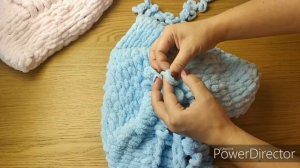 Вяжем плюшевый конверт для новорожденного из Alize puffy