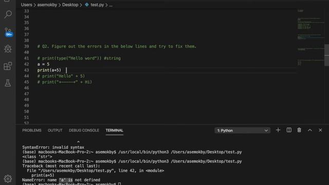Python - Study Questions(1) - (variables, types, operators) смотреть онлайн