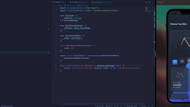 Context API + Typescript REACT NATIVE смотреть онлайн