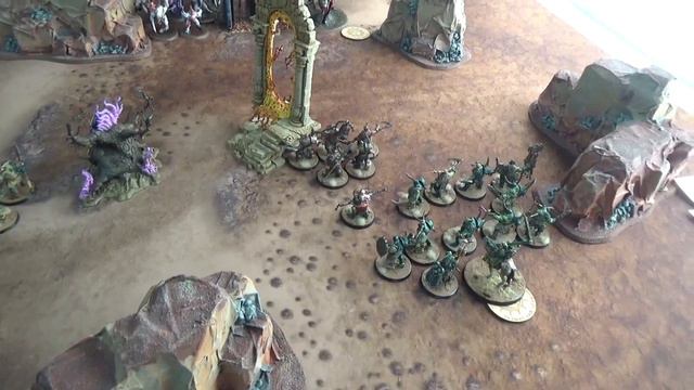 Age of Sigmar Battle Report: Flesh Eater Courts vs. Maggotkin 2,000 Points смотреть онлайн