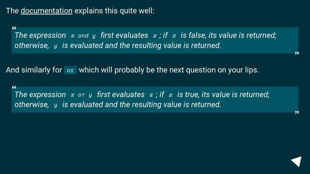 Python "and" operator with ints смотреть онлайн
