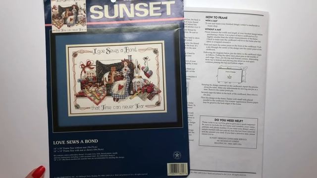 #42. Вышивка/ Sunset 13624 - Love Sews A Bond/ Обзор набора/ Начало отшива/ Первые впечатления