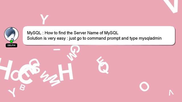 MySQL : How to find the Server Name of MySQL смотреть онлайн