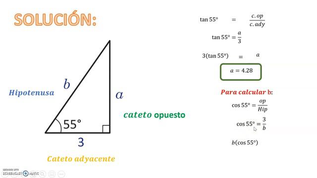 Clase 1.5 Triángulo rectángulo conocido un lado y un ángulo смотреть онлайн