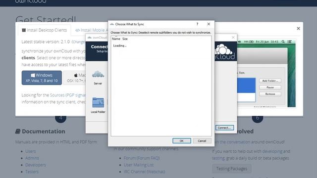 ownCloud client setup смотреть онлайн