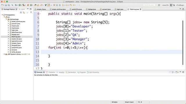 2 One Dimension Array implementation in Java смотреть онлайн