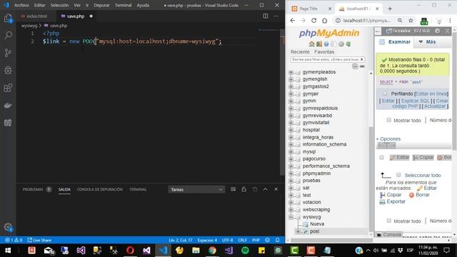 Implementar un editor WYSIWYG con html5 y javascript y guardar su información en mysql con php смотреть онлайн