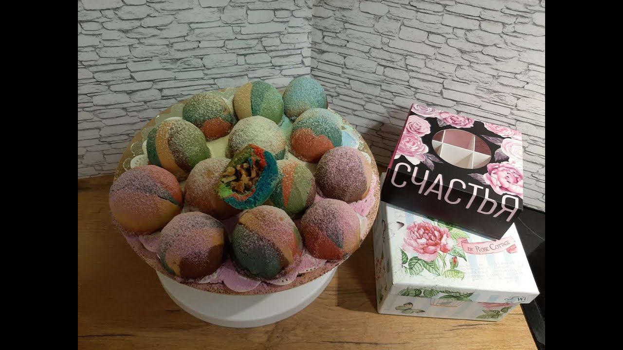 Песочное цветное тесто/Песочное турецкое печенье с начинкой/Курабье/ смотреть онлайн