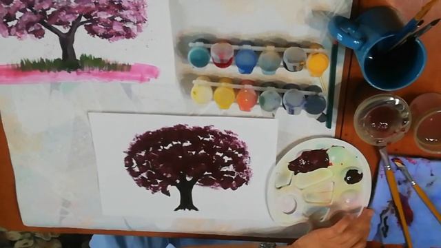 Рисование дерева 6 онлайн урок смотреть онлайн