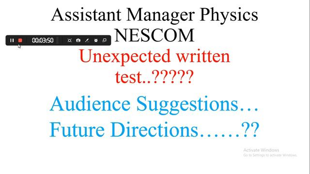 ASSISTANT MANAGER PHYSICS NESCOM PREPARATION |UNEXPECTED TEST PATTERN| FUTURE DIRECTIONS смотреть онлайн