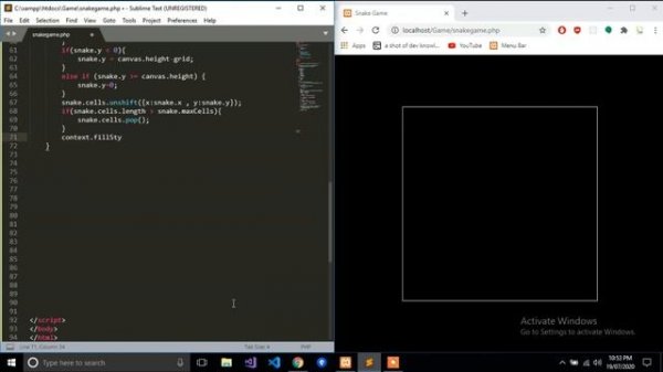 Snake Game With Js Html And CSS || PHP Lectures || JS Project With Html Css || JS Game Project