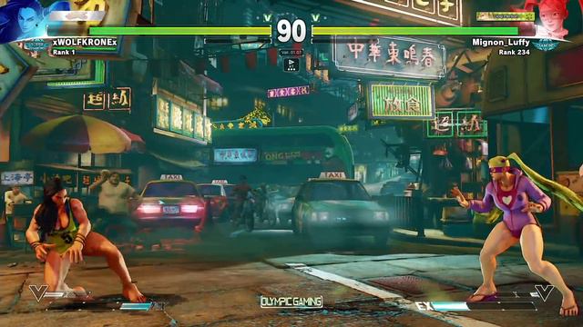 Wolfkrone (Laura) Vs Luffy (R. Mika) Street Fighter 5/V Gameplay смотреть онлайн
